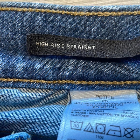 Banana Republic Womans 25 Petite Light Wash High Rise Straight Leg Jeans 2021 - Picture 6 of 8